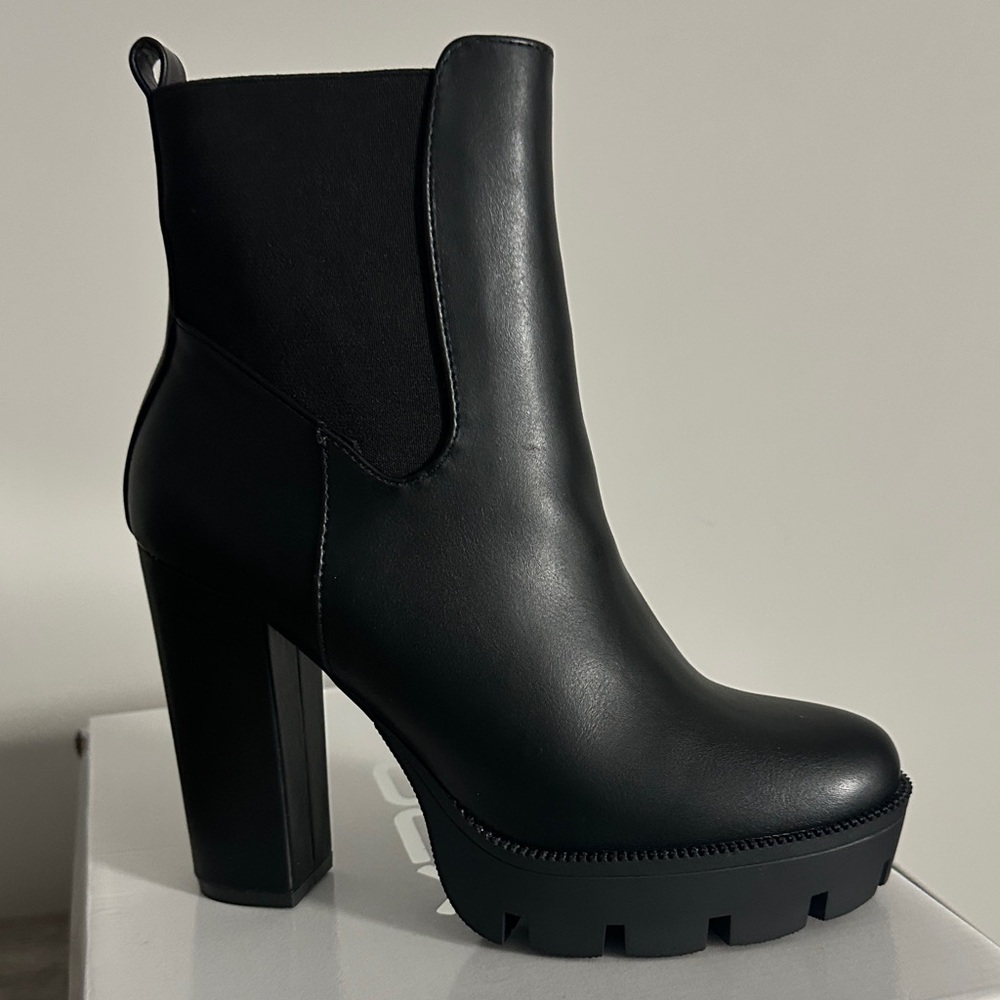 X2 Black High Heel Ankle Boots